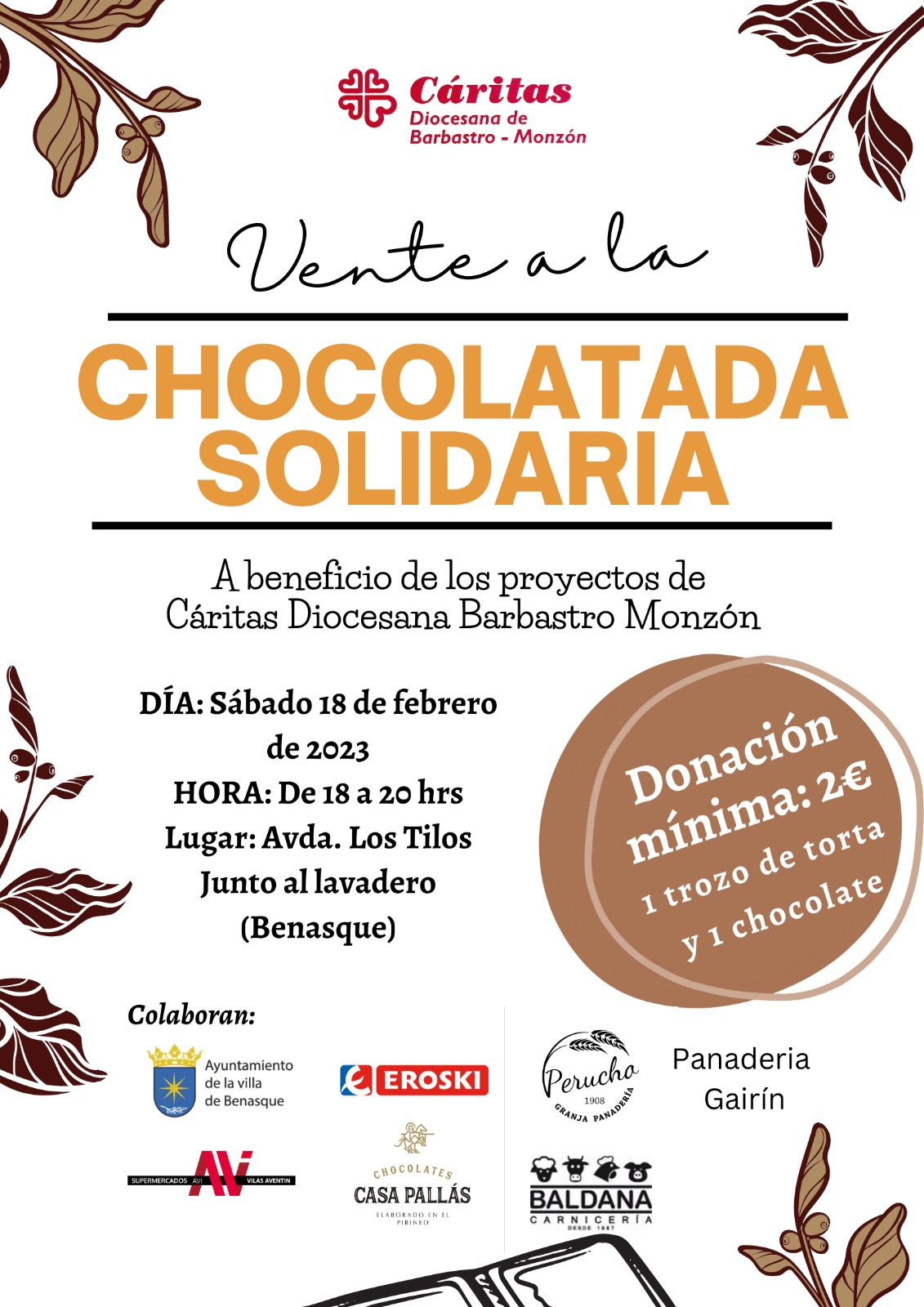 chocolatada solidaria 18 febrero